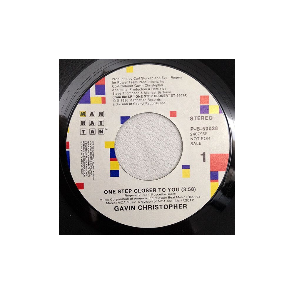 Gavin Christopher - One Step Closer To You | 7" Single Vinilo Usado image number 0.0