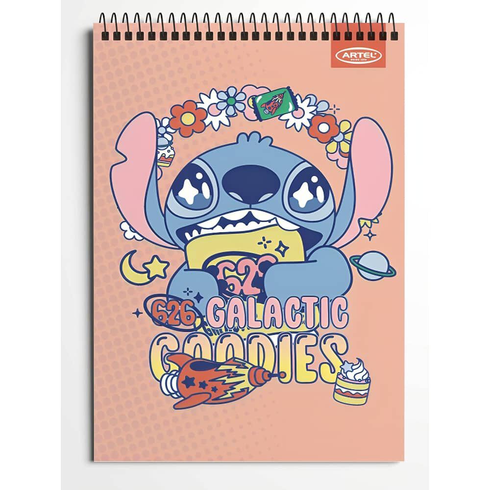 Pack 6pcs Croquera 21x32 80hj Stitch Spring Artel 2856 image number 1.0