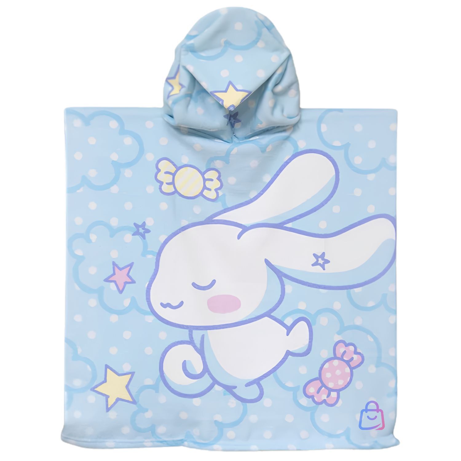 Toalla Playa Con Capucha Cinnamoroll Nubes 60x60 Cm - Ps image number 1.0