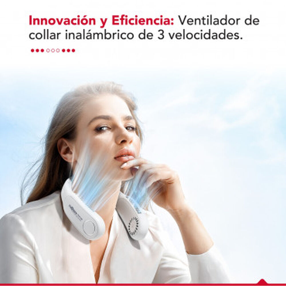 Ventilador Cuello Inalambrico Blanco Usb Thor Neck Fan White image number 2.0