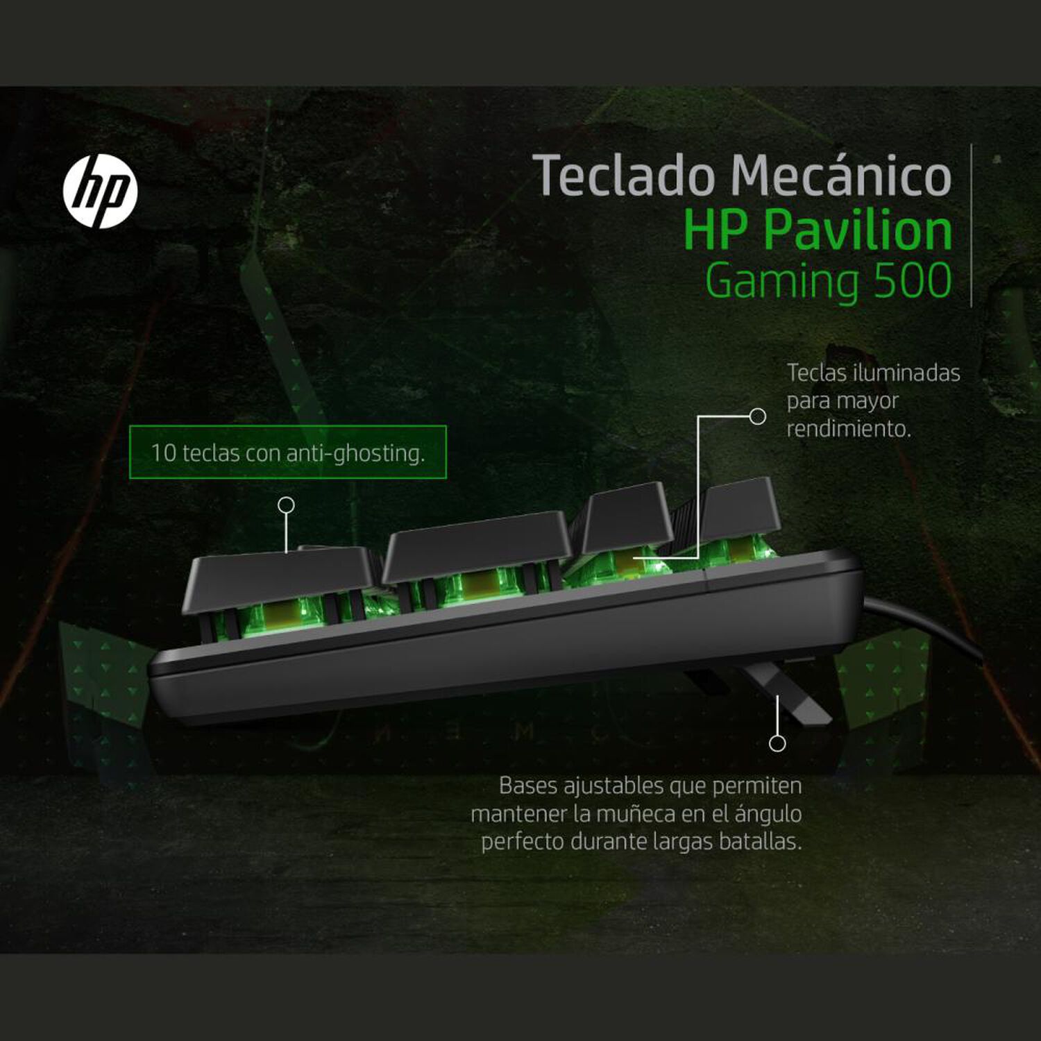 Teclado Gamer HP Pavilion Gaming 500 image number 3.0