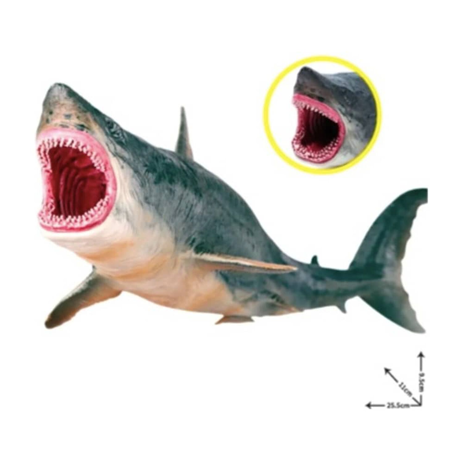 Figura Megalod&oacute;n Tibur&oacute;n 25 Cm image number 2.0