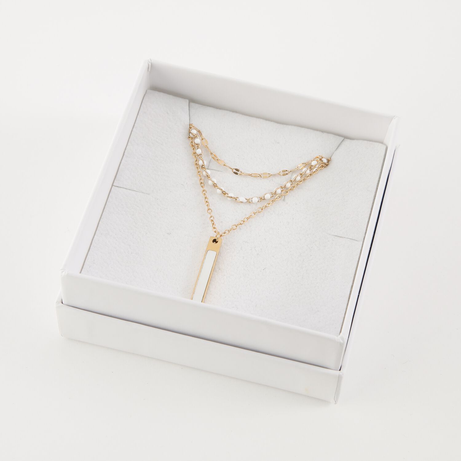 Collar Doble 19v69 Italia Dorado Mujer Stne480 image number 1.0
