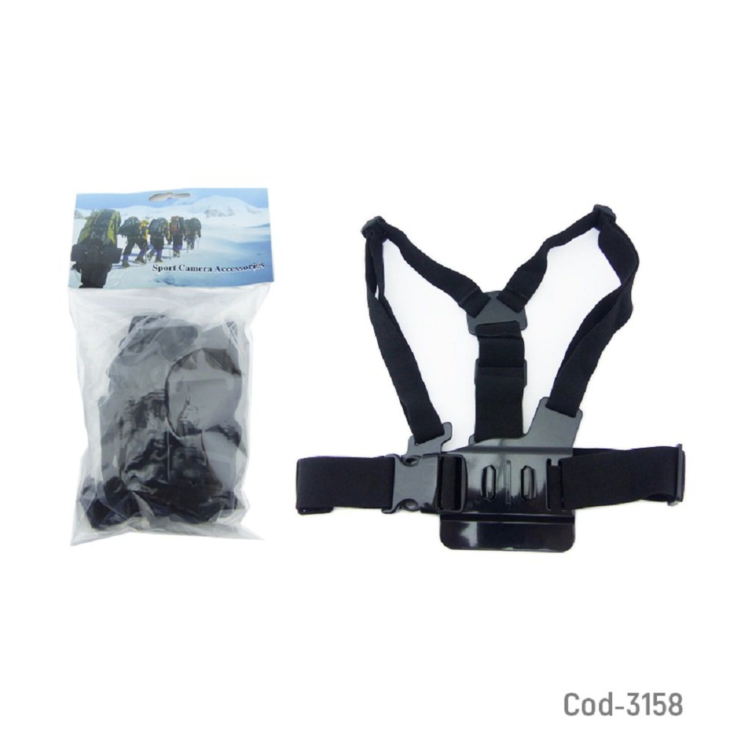 Porta Go Pro Para Pecho Elasticado Profesional En Bolsa image number 1.0