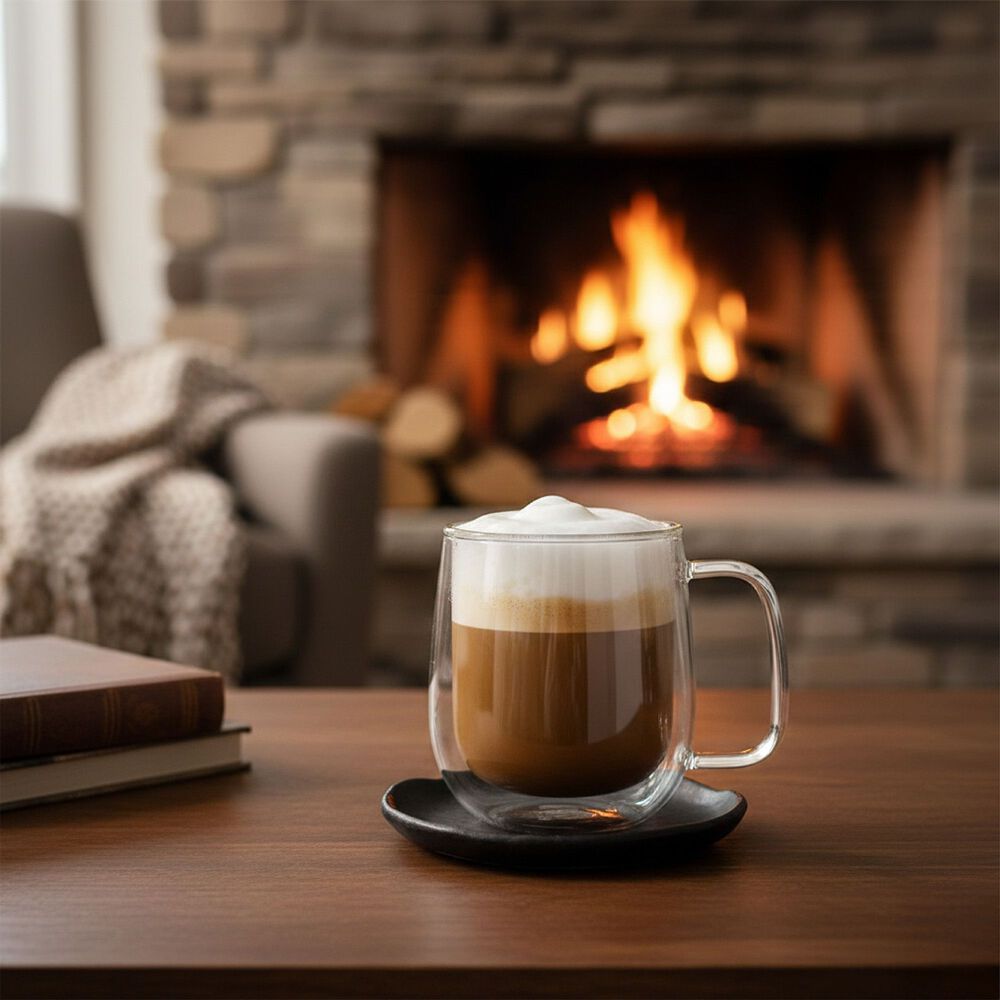 Set 4 Tazas Mug De Vidrio Doble Pared 300 Ml Simplit image number 4.0