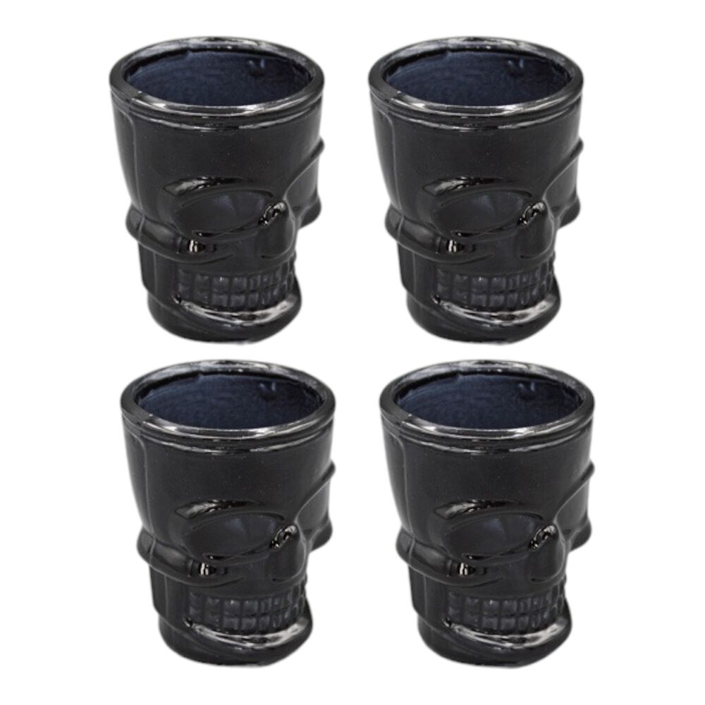 Set 4 Shot Vidrio Calavera Mexicana Tequila Cortito image number 4.0