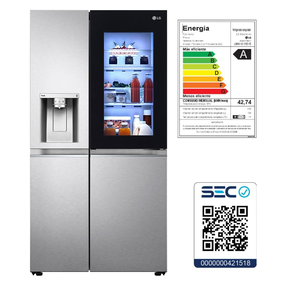 Refrigerador Side By Side LG LS66SXSC / No Frost / 570 Litros / A image number 14.0