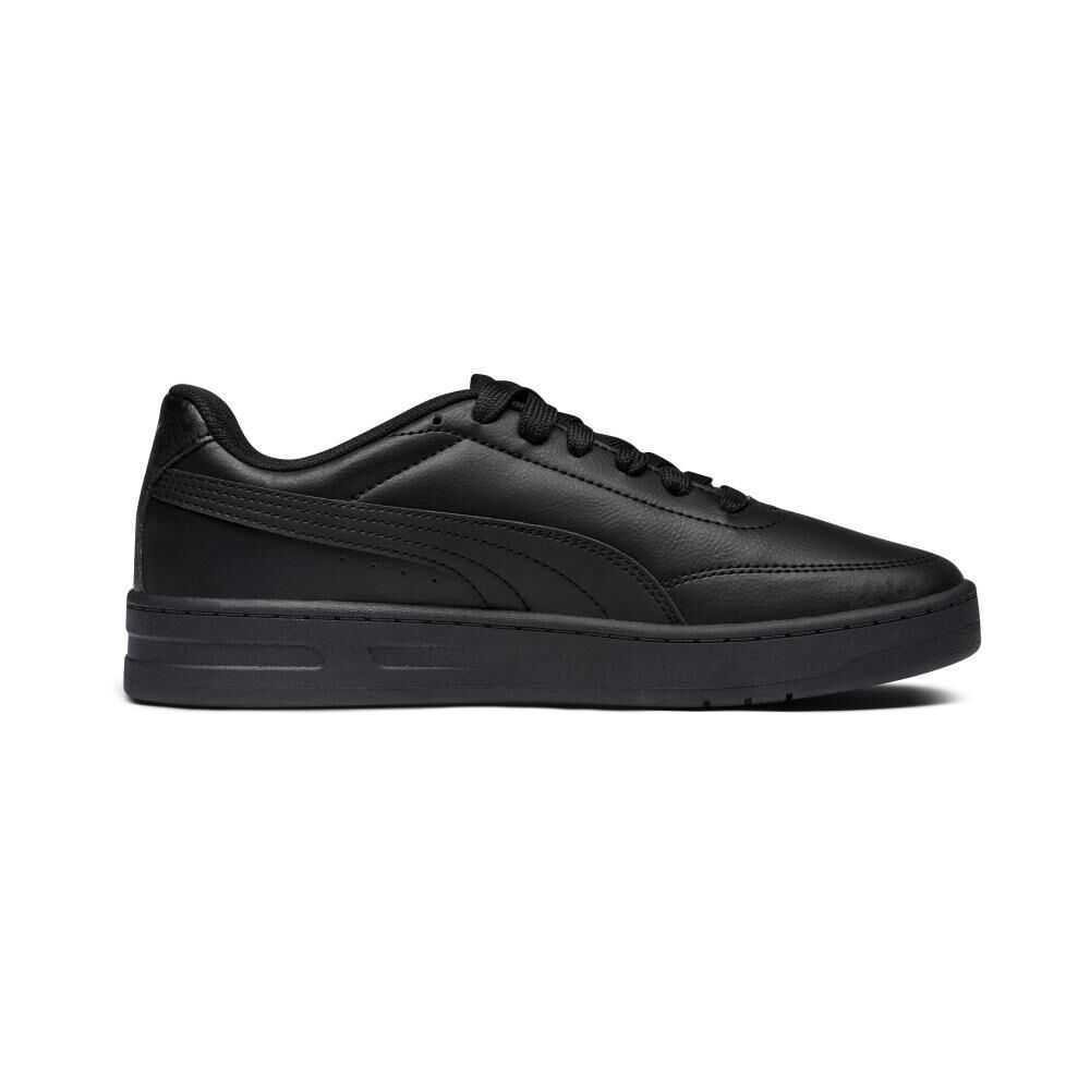 Zapatilla Escolar Hombre Puma Court Classic Clean Negro image number 3.0