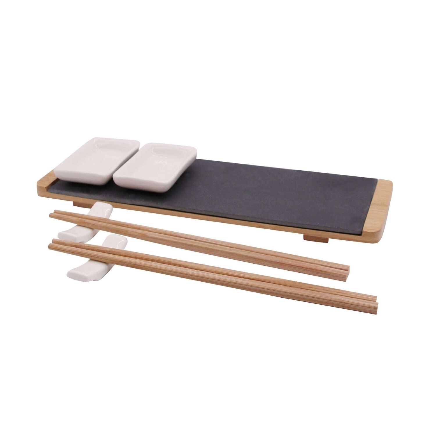 Set Sushi Para 2 Personas En Tabla Bamboo Y Palillos image number 0.0