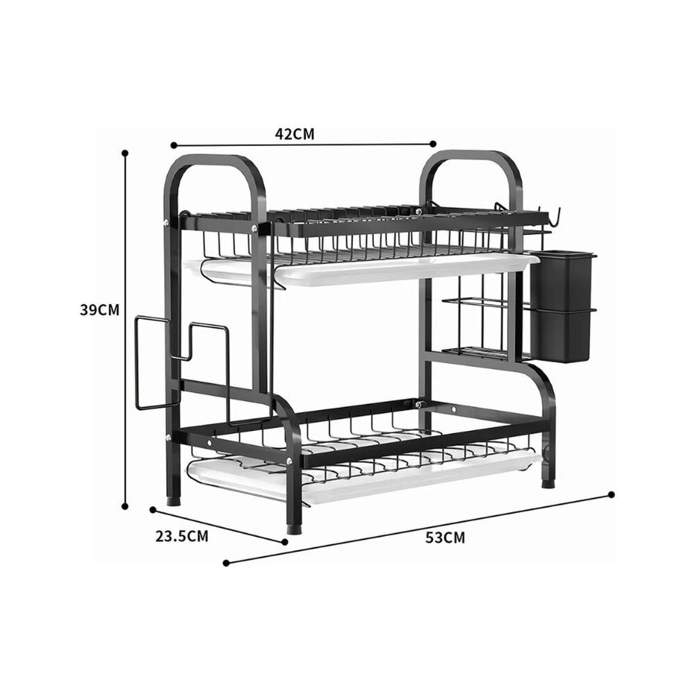 Secador Escurridor De Platos Loza Vajilla 2 Niveles Cocina image number 1.0