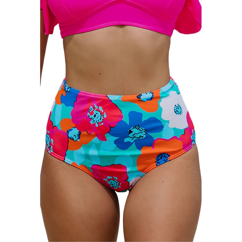 Calzon Bottom De Ba&ntilde;o Talle Alto Control Floral Gloriahoon image number 0.0