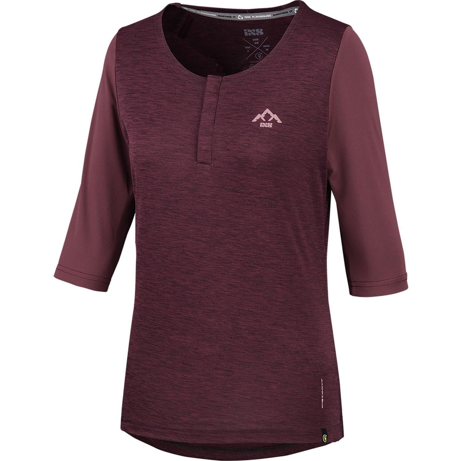 Polera Ixs Mujer Carve X Henley Raisin S image number 0.0