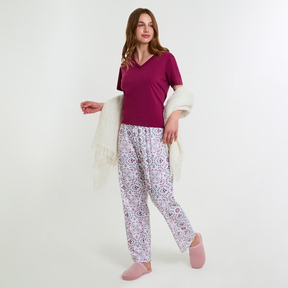 Pijama Capri Manga Corta Mujer Lesage image number 1.0