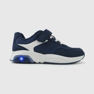 Zapatilla Infantil Con Luces Ni&ntilde;o Colloky Azul Marino