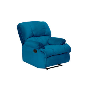 Bergere Perugia Reclinable Tela Velvet Azul Petroleo