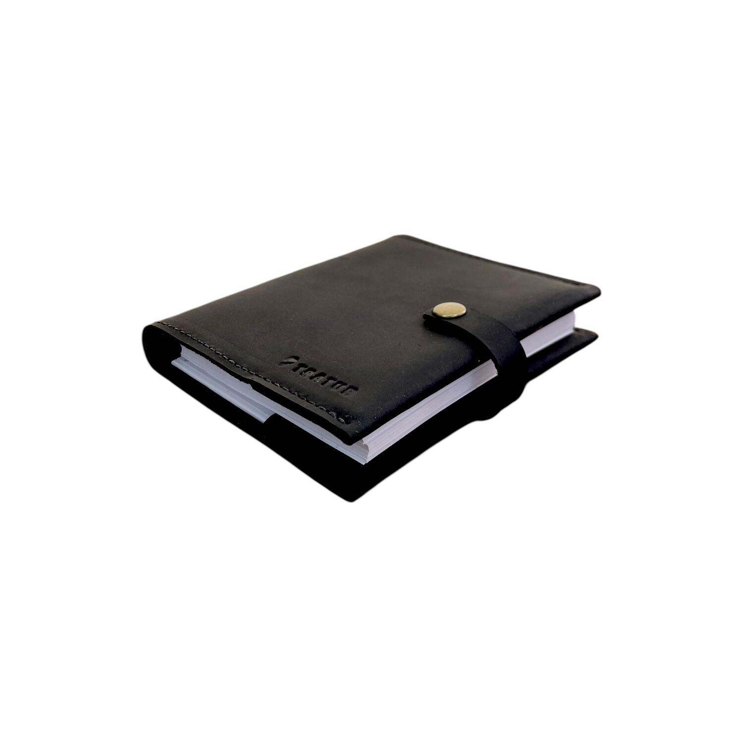 Cuaderno De Cuero Peque&ntilde;o Negro image number 2.0