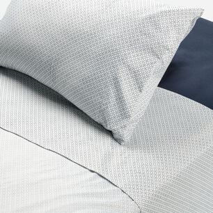 Juego De S&aacute;banas Rosen Microfibra Fred Navy / 1.5 Plazas