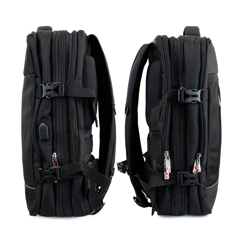 Mochila De Viaje Viral Plus Tipo Maleta Con Usb Swiss Bag Negra image number 4.0