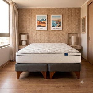 Cama Europea Flex Valencia / 2 Plazas / Base Dividida