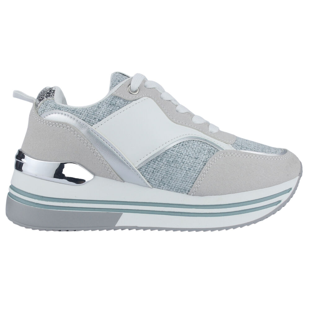 Zapatilla Mujer Chalada Jettixlow2 Blanco/celeste Urbano image number 0.0