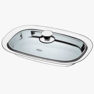 Fuente Con Tapa De Vidrio Acero Inoxidable