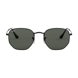 Lentes De Sol Hexagonal Negro Polarizados Ray-ban