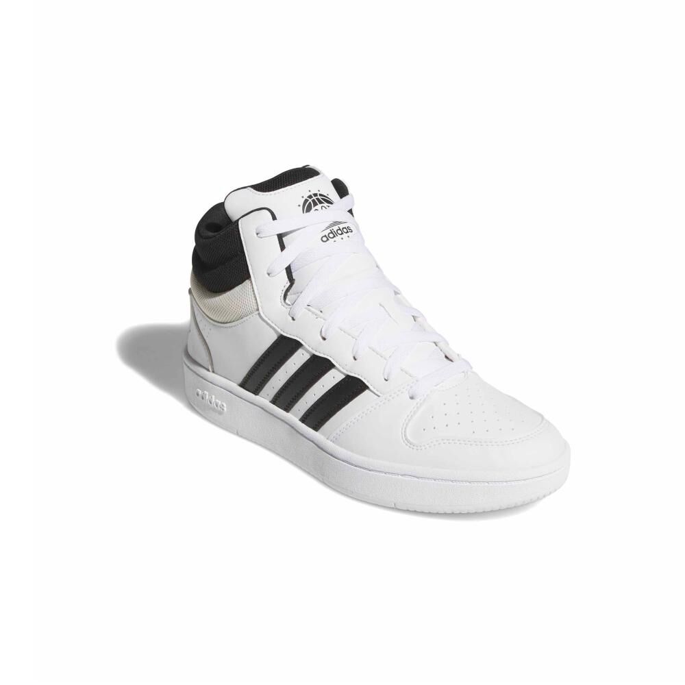 Zapatilla Basketball Unisex Adidas Hoops Mid Classic Blanco image number 1.0