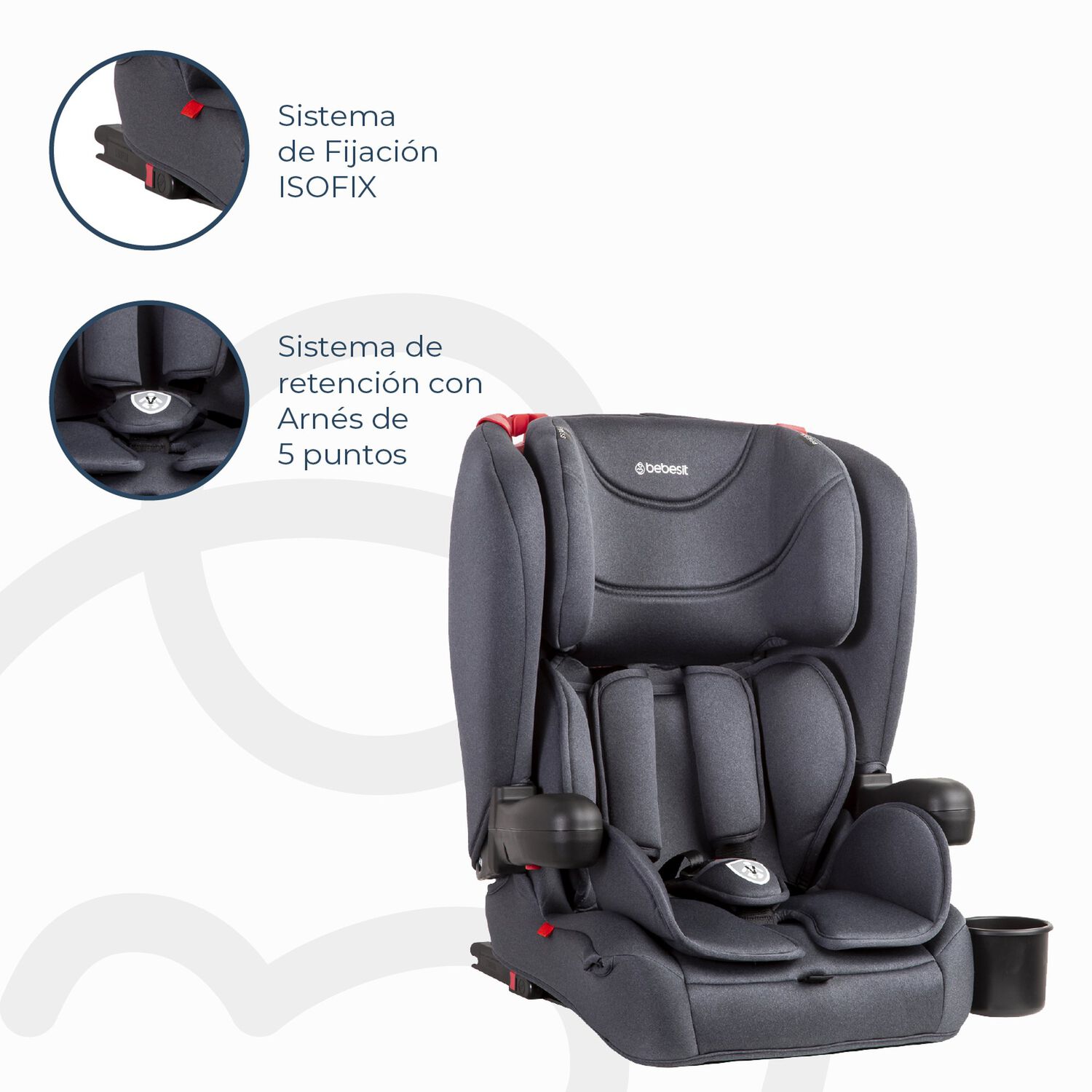 Silla De Auto Butaca Smartfix Negro Bebesit image number 4.0