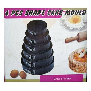 Set 6 Moldes Redondo Antiadherente Torta Reposter&iacute;a