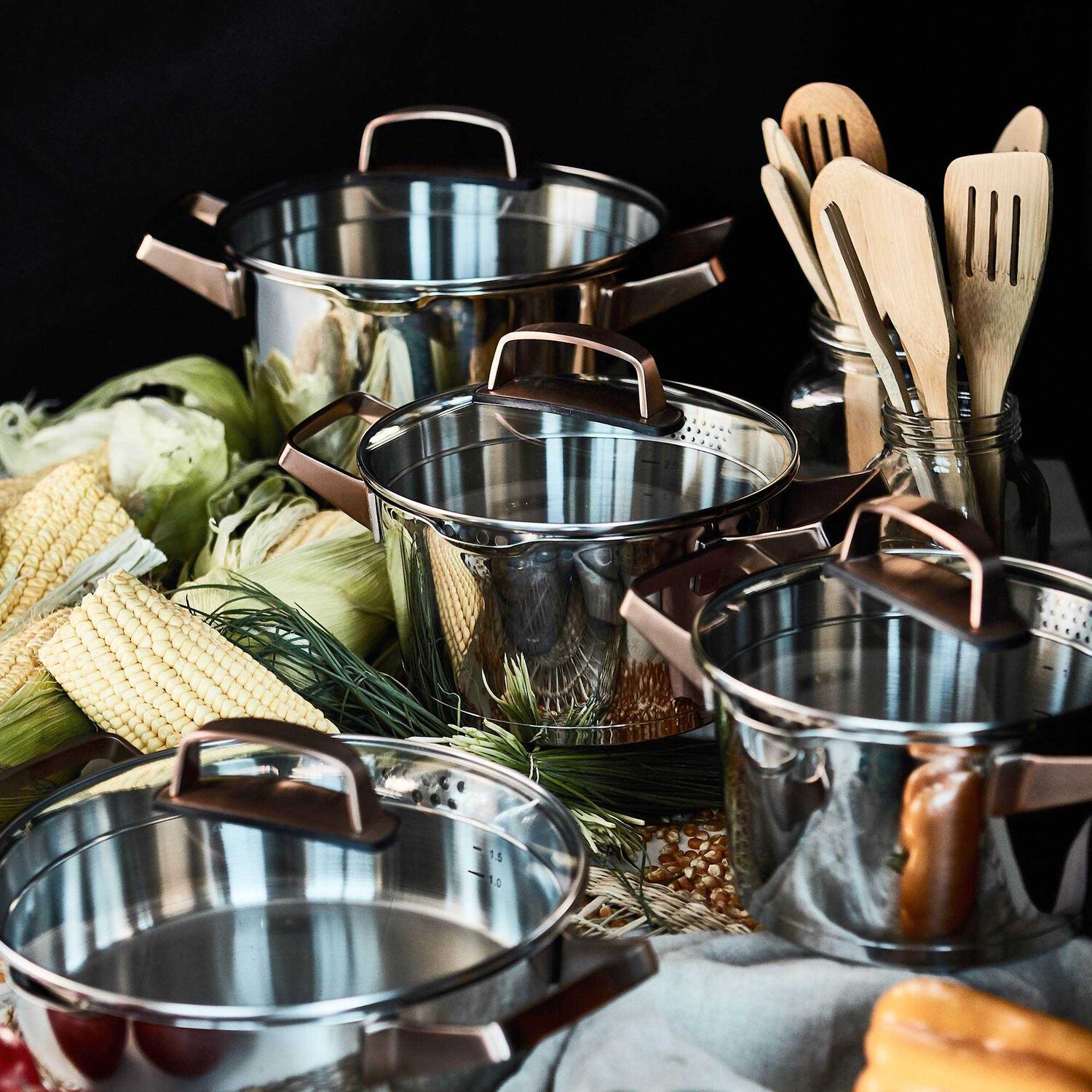 Bateria Simple Cook Niza Cobre 8 Pzs image number 2.0