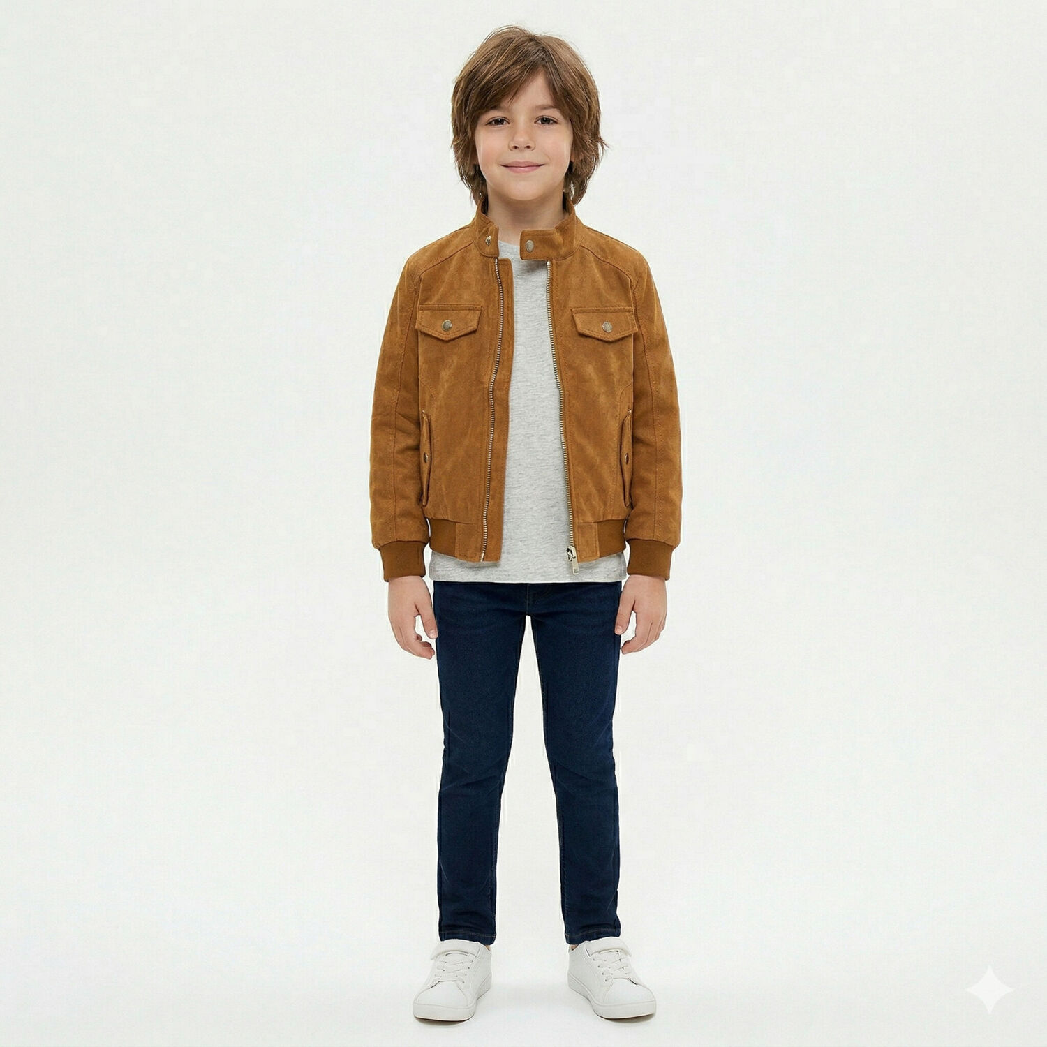 Chaquetas Lisboa Ni&ntilde;o Ecocuero Con Cierres Met&aacute;licos image number 1.0