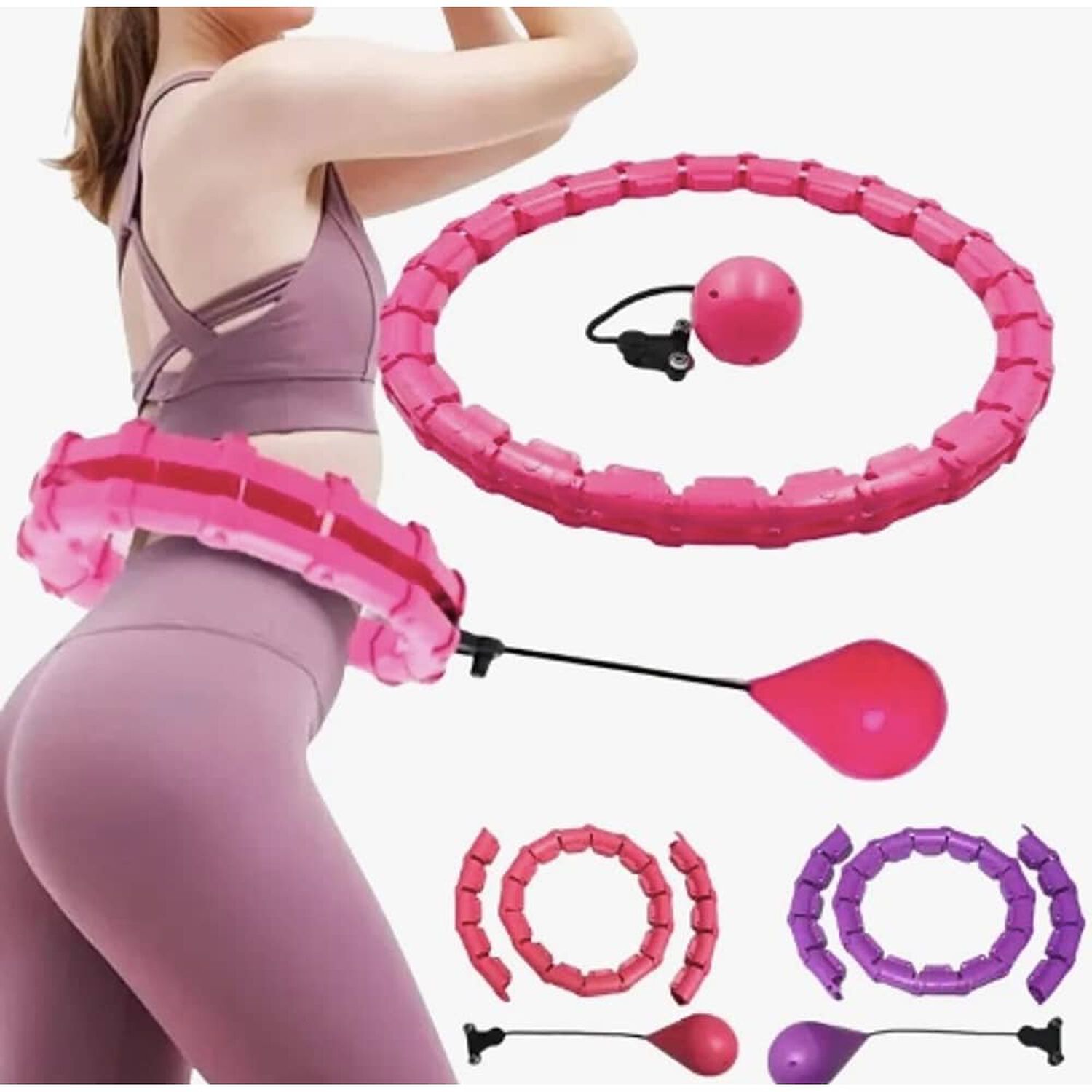 Aro Smart Hula Hoop Ajustable Hasta 120cm Celeste image number 1.0