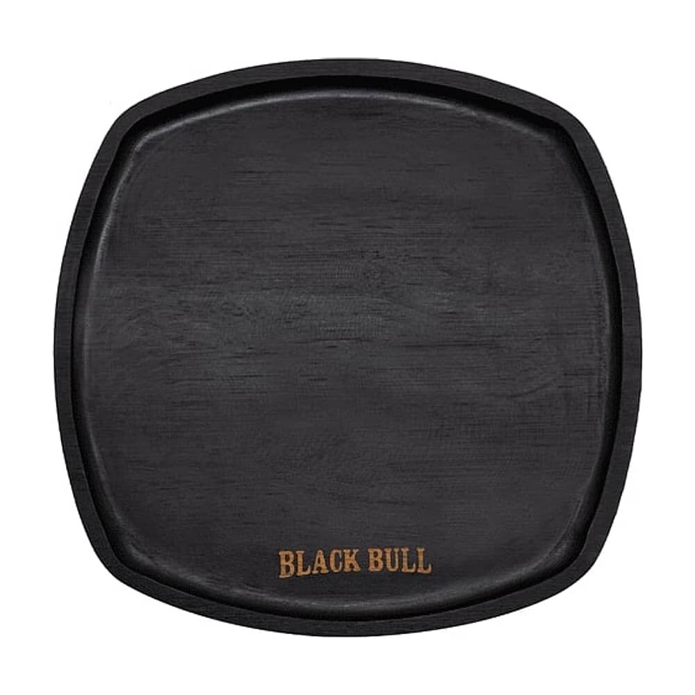 Plato Madera Bamboo Black Bull 25x25cm Parrilla Cocina image number 0.0
