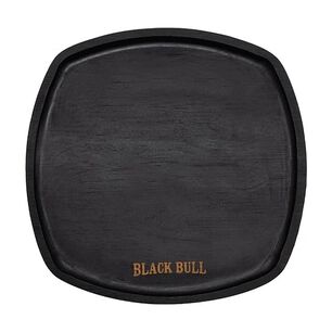 Plato Madera Bamboo Black Bull 25x25cm Parrilla Cocina