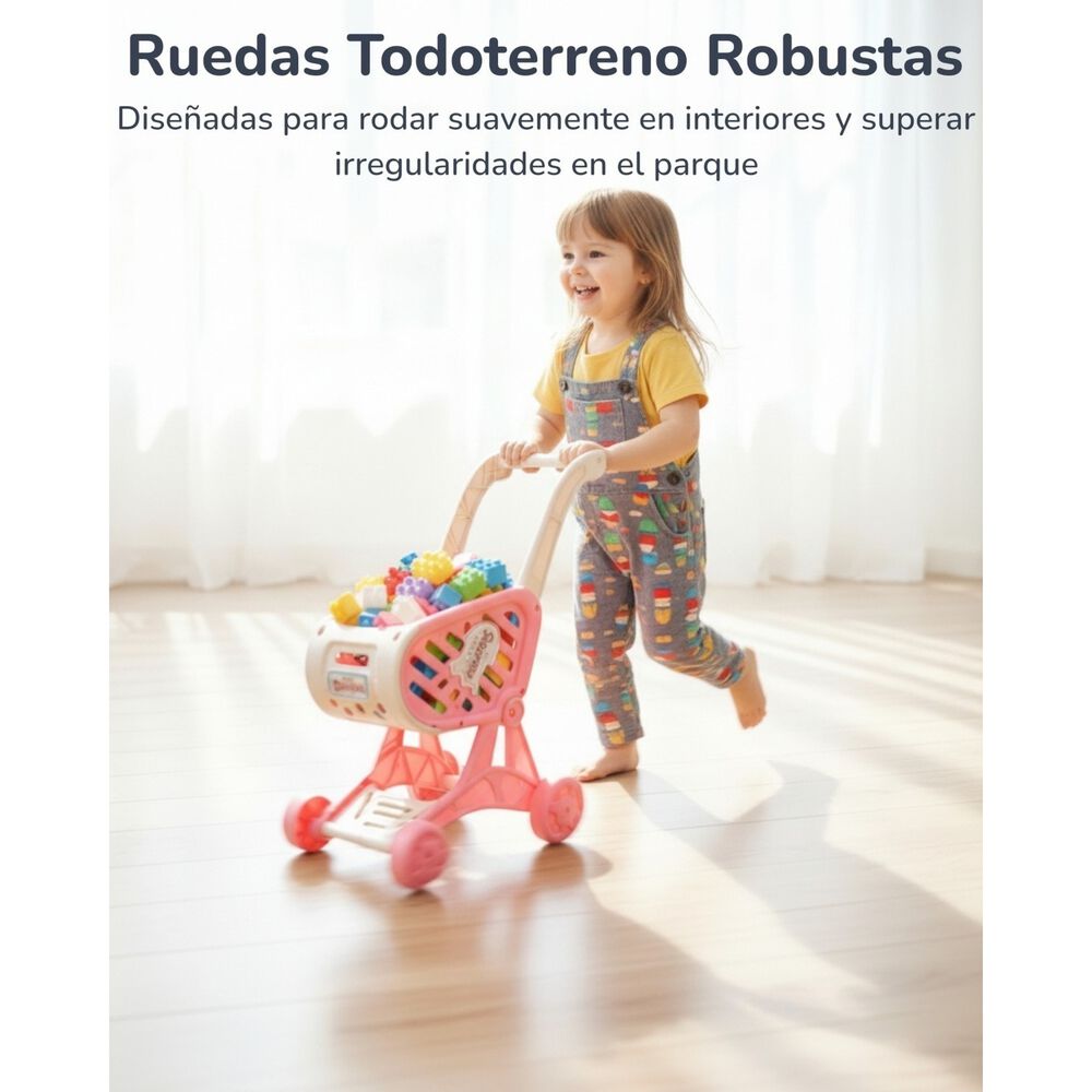 Carrito De Supermercado Con Bloques Armables Para Ni&ntilde;as image number 2.0