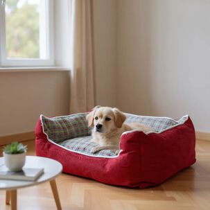Cama Para Mascotas Espuma - Talla M (rojo)