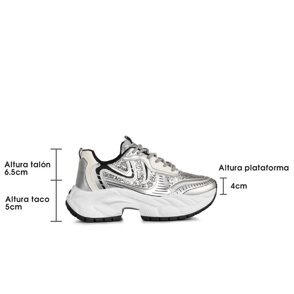 Zapatilla Deportiva Mujer Comfort Glitter Weide Tfa208 image number 4.0