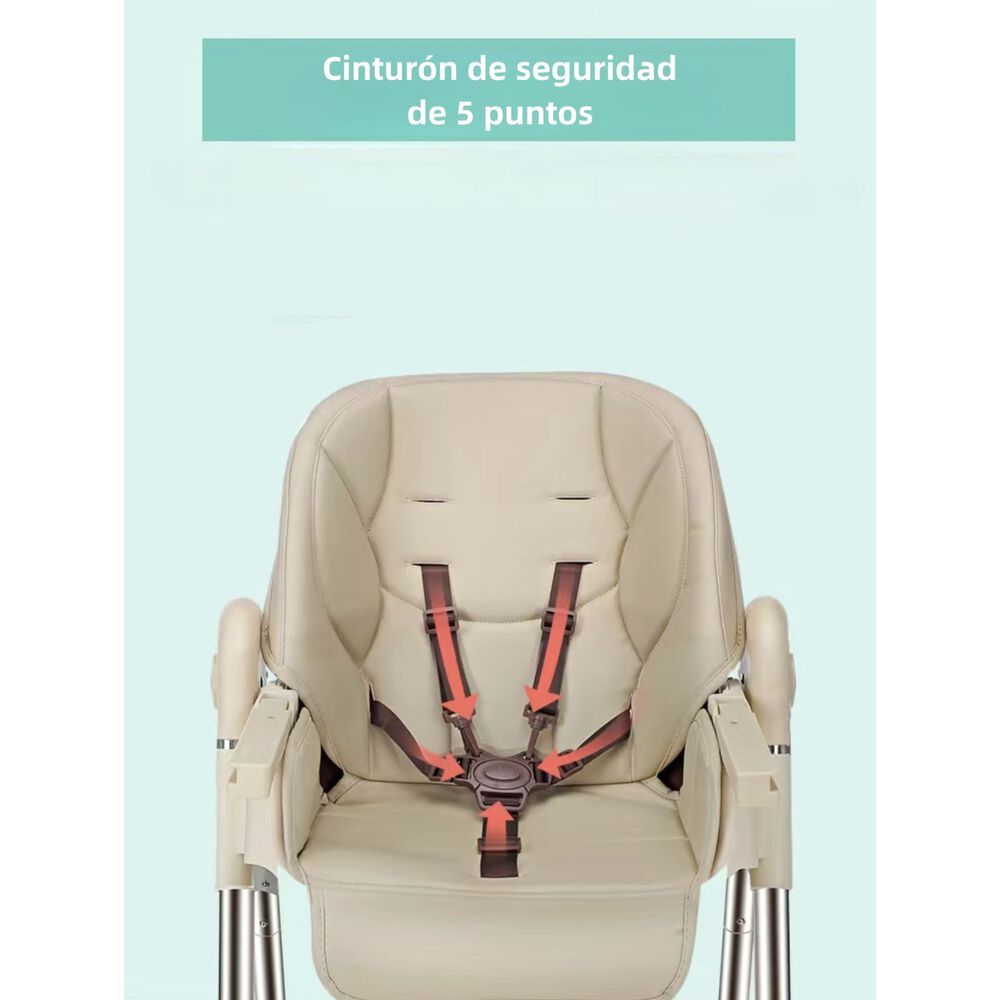 Silla De Comer Multiposiciones Plegable Dorada Lubabycas image number 2.0
