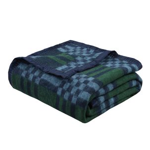 Frazada Andes Classic Escoces Azul 2 Plazas
