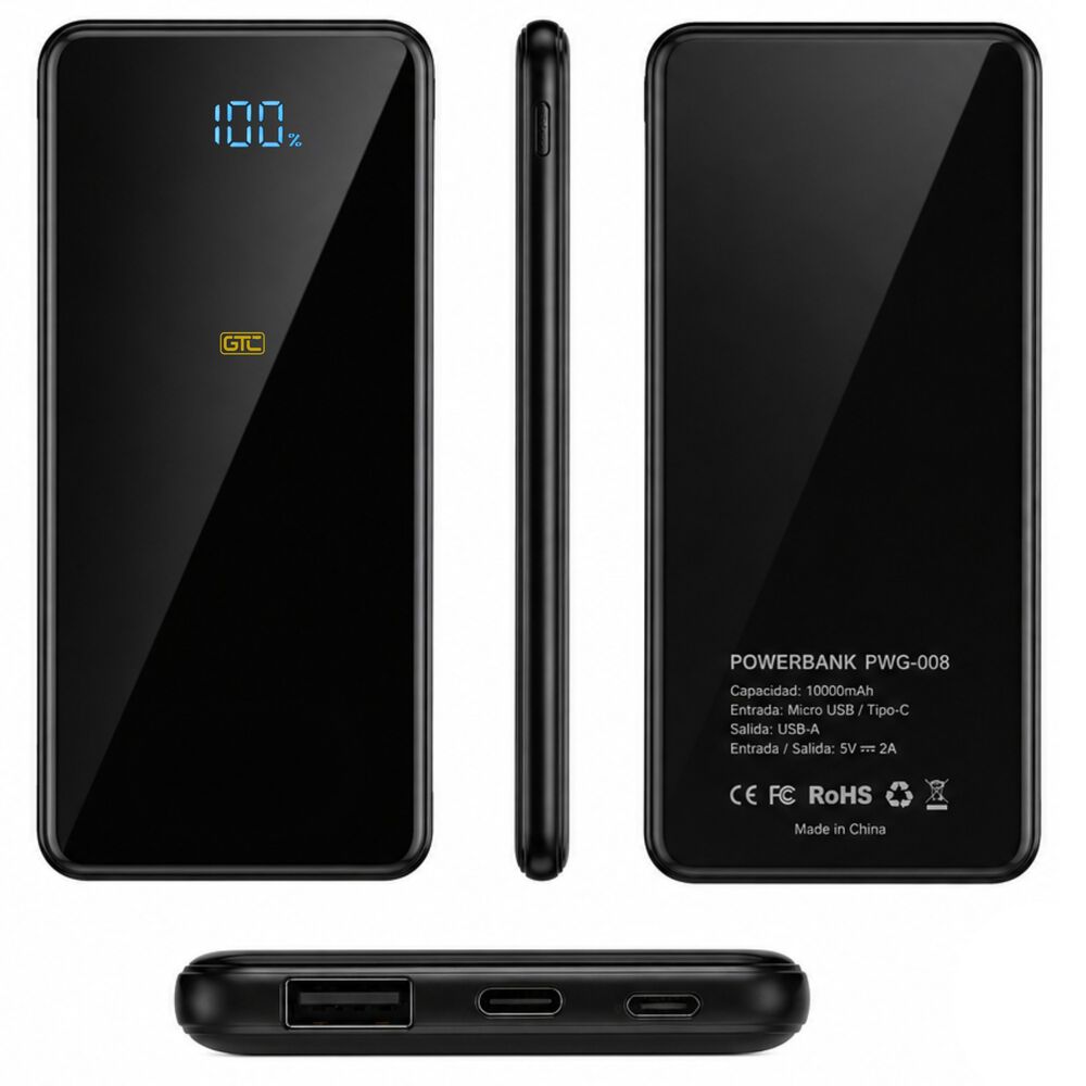 Powerbank Ultra Delgada De Carga Rapida 10.000mah image number 1.0