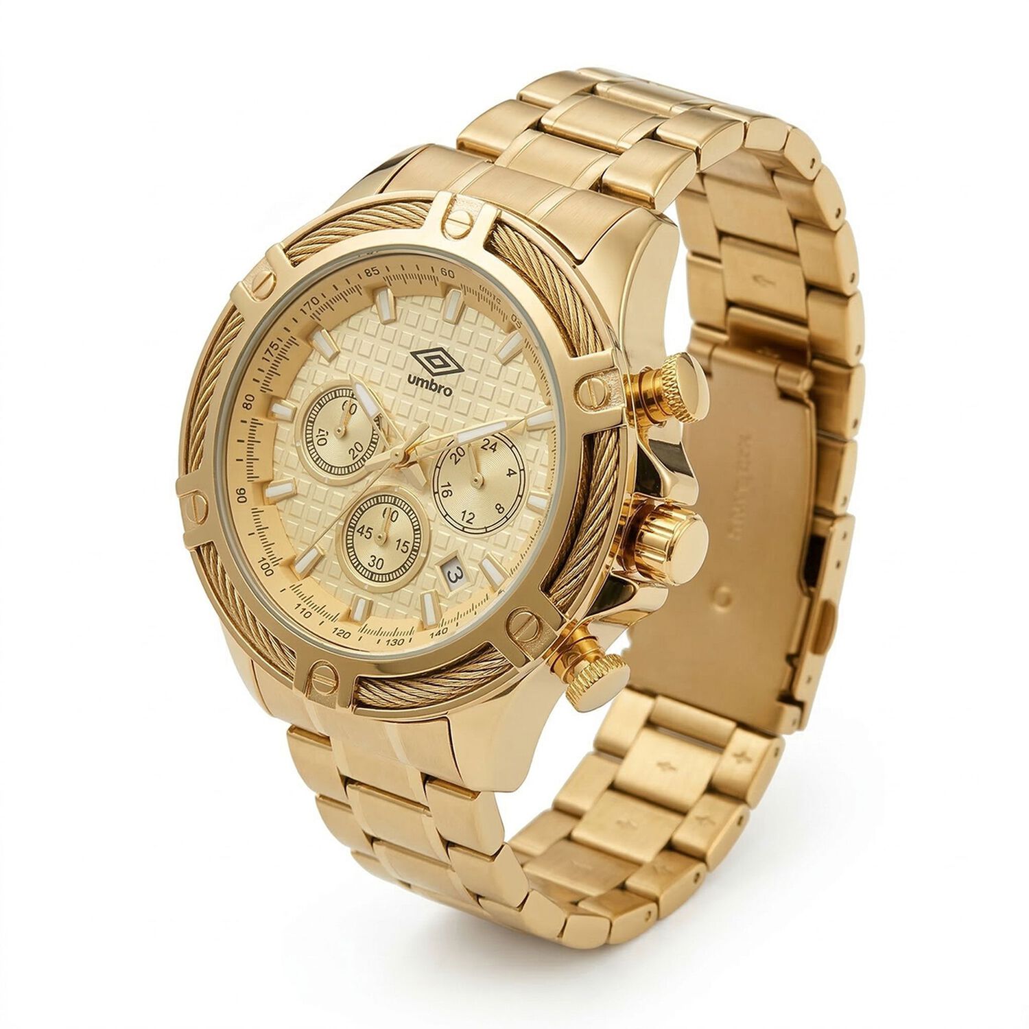 Reloj An&aacute;logo Hombre Umbro Plus Dorado Umbp-1500-129 image number 3.0