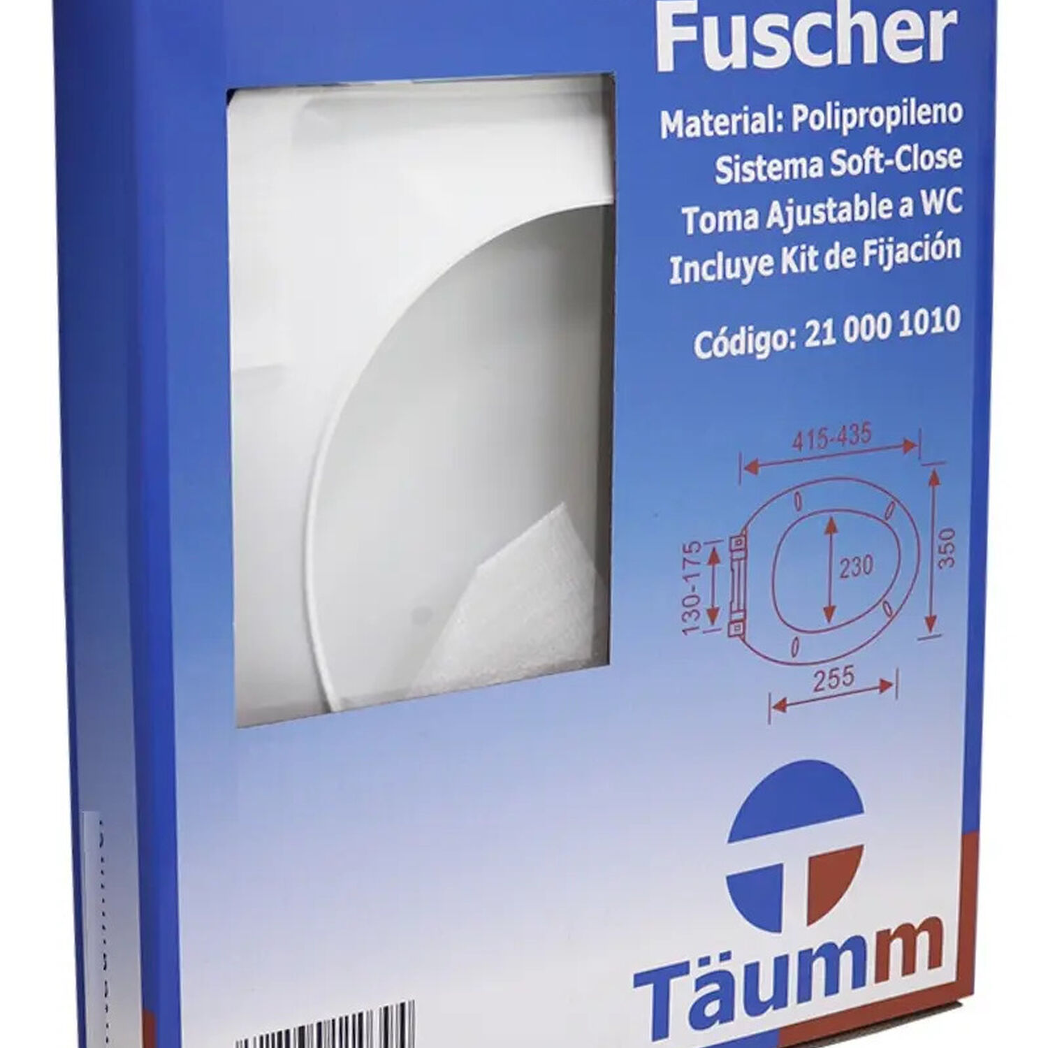 Asiento Y Tapa De Cierre Lento De Wc Fuscher Taumm Blanca image number 3.0