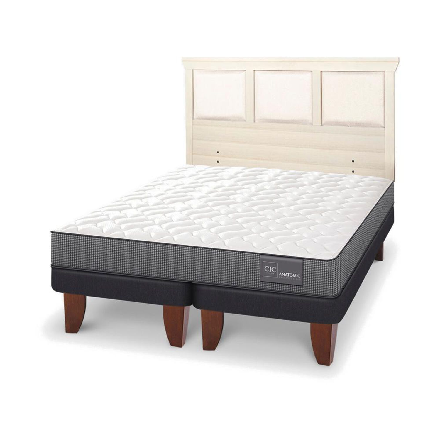 Cama Europea Cic Anatomic / 2 Plazas / Base Dividida + Respaldo image number 3.0
