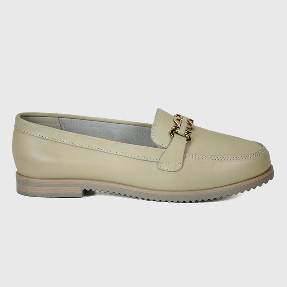 Mocasín Cuero Isabella Beige image number 1.0