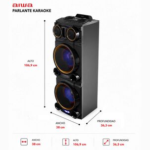 Parlante Torre Karaoke Bluetooth Aiwa Party Plus