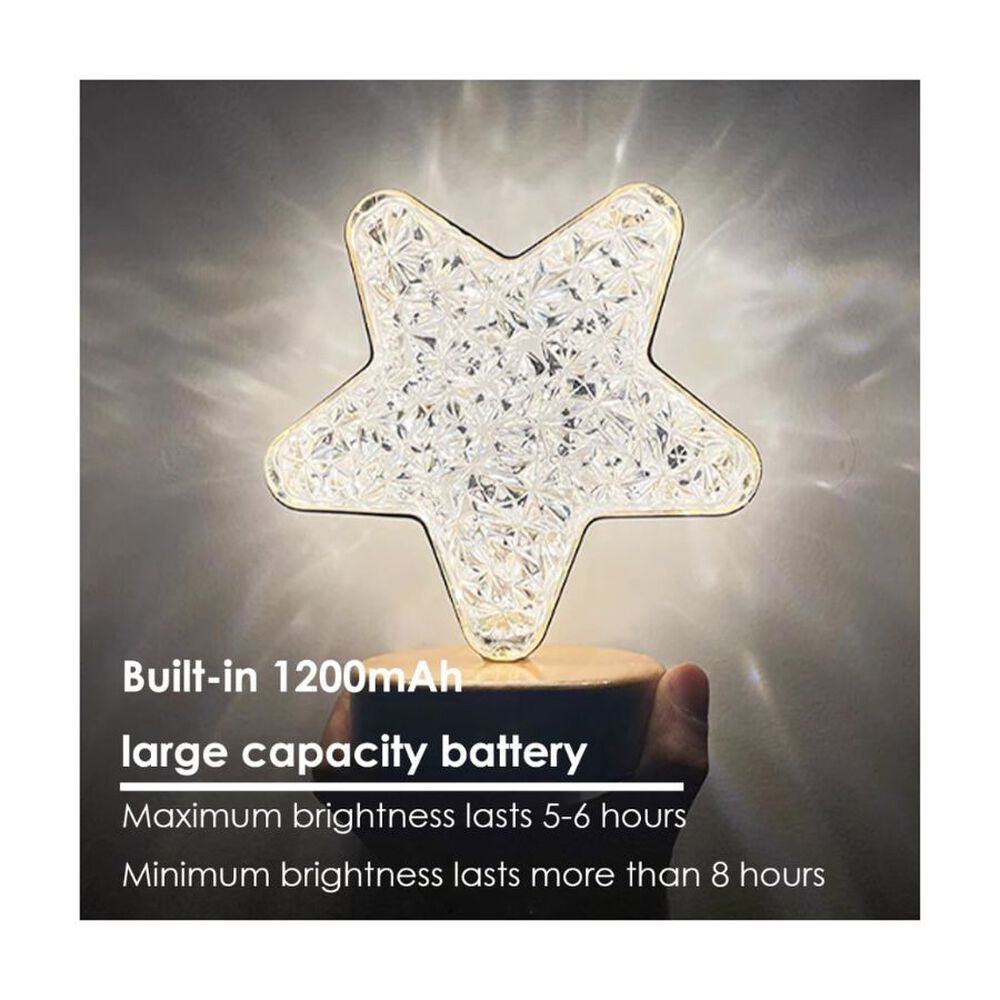 Lampara Decorativa Estrella Recargable Usb Regulable image number 2.0