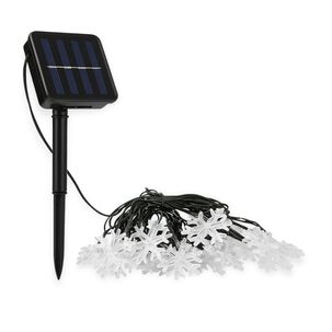 Luces Navidad Led Copo Nieve Solar 4m Calida Decoracion Luces Navidad Led Copo Nieve Solar 4m Calida Decoracion