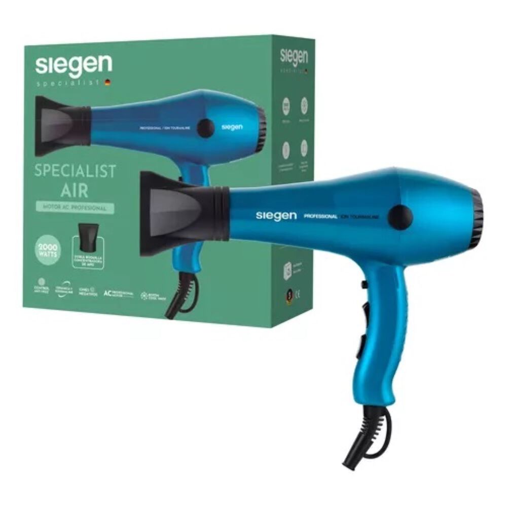 Secador De Pelo Siegen Specialist Air Iones Negativos Azul Sg3049c02 2000watts image number 5.0