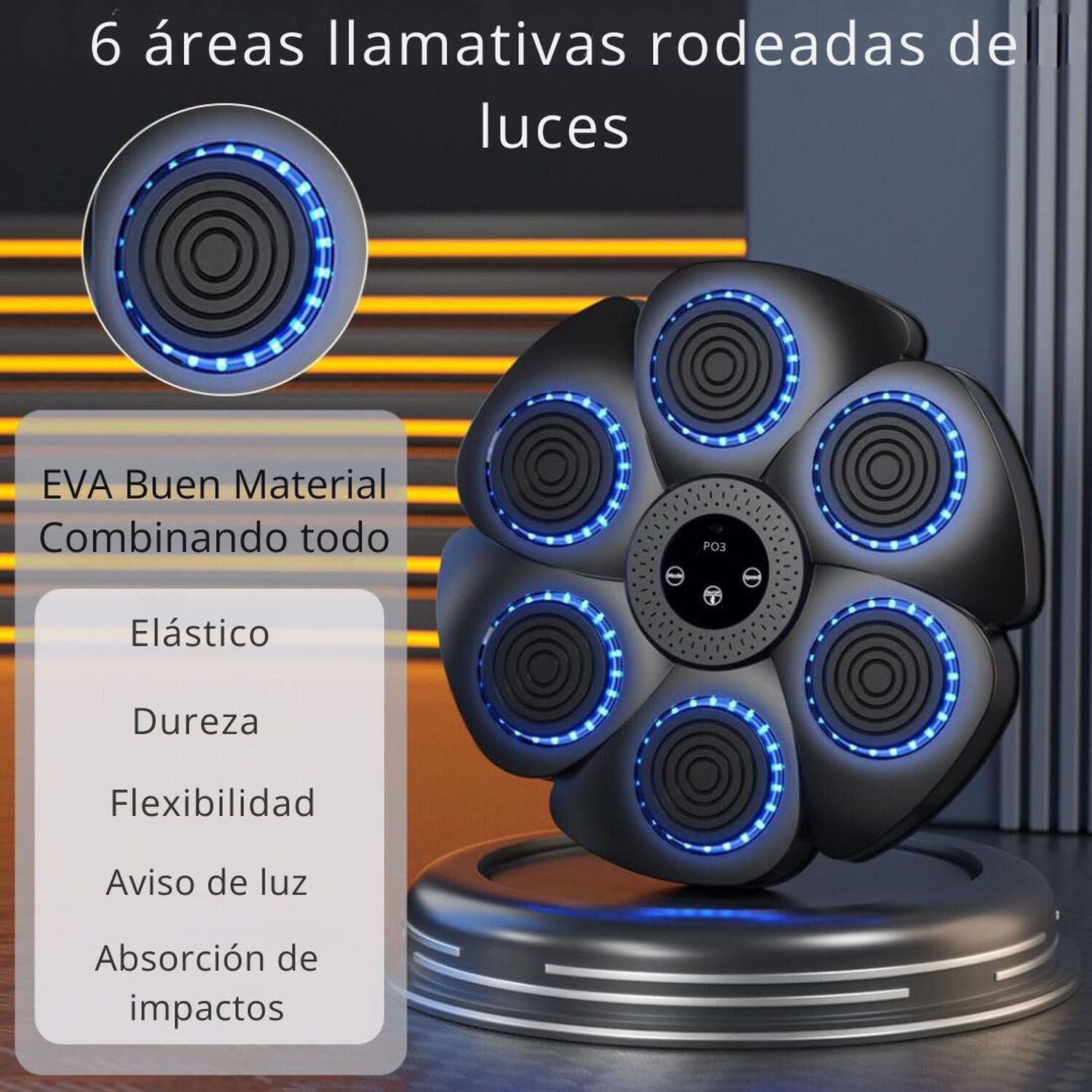 M&aacute;quina De Boxeo Musical Bluetooth Con Guantes image number 5.0