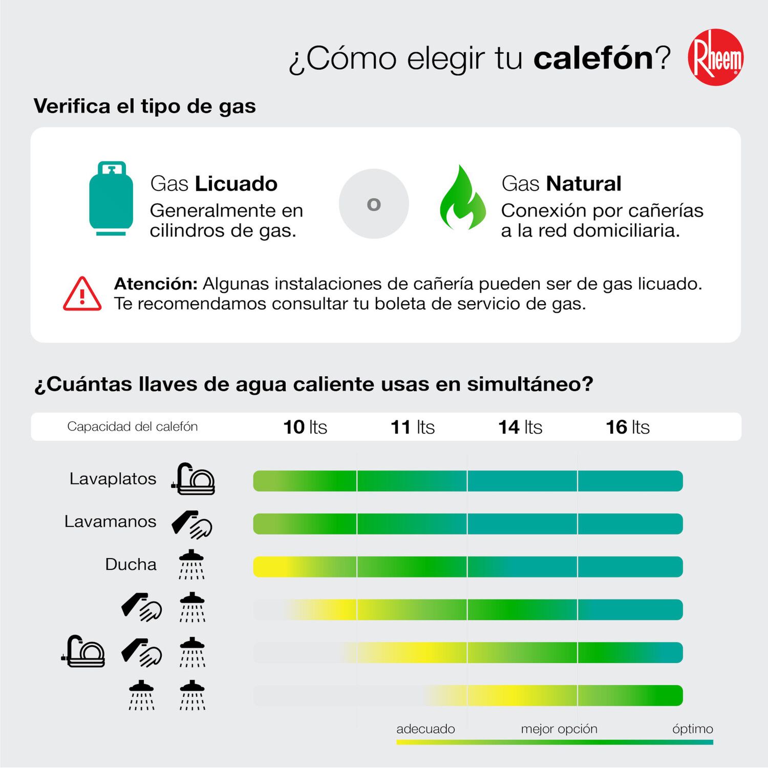 Calefont 11 Litros Gas Natural Tiro Natural Rheem image number 10.0